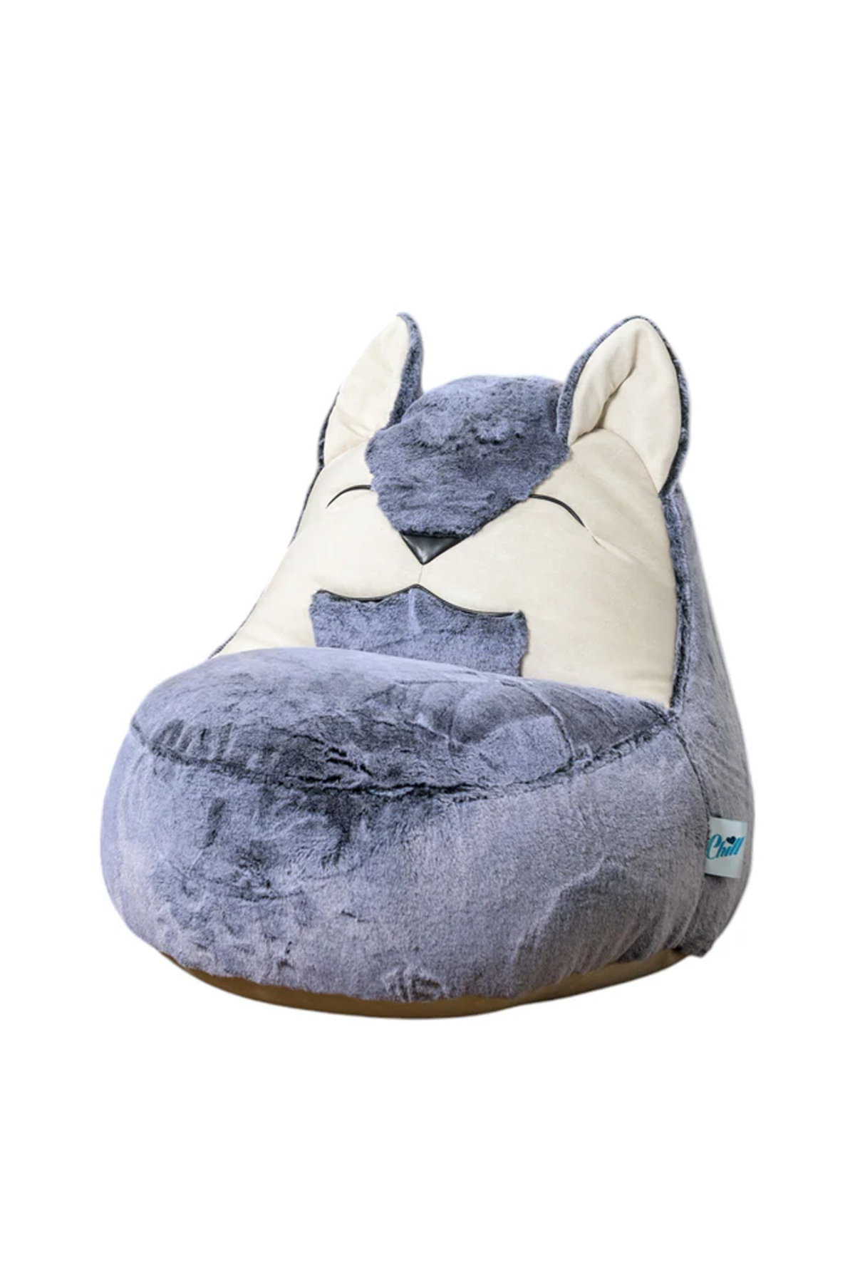 פוף כסא לילדים בצורה של חתול מבד קטיפה