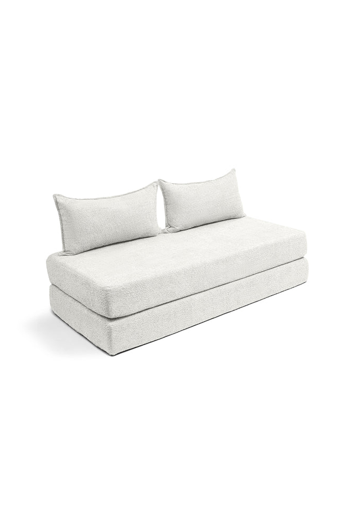 צ'יל ספה מיטה 1.80 מבד בוקלה לבן